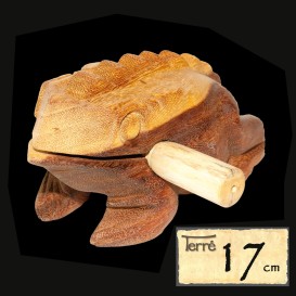 Wooden frog 17cm Terre