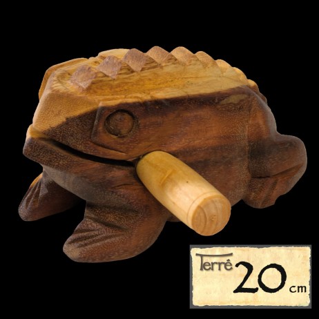 Wooden frog 20cm Terre