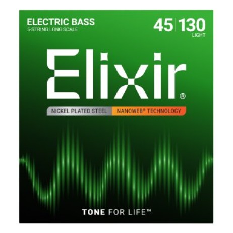 Strings for bass guitar (5 pcs.) Nanoweb 45-130 Elixir