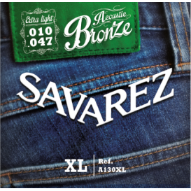 Stygos akustinei gitarai A130XL bronze 10-47 Savarez