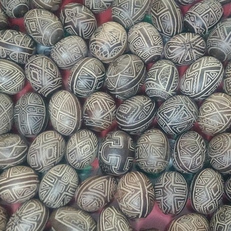 The shaman's rattle is an egg from a tutuma fruit Terre