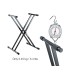 Double stand X-shaped for keyboard instruments 18997 aluminum K&M