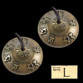 Meditation bells OM L 7.5cm (solid) Terre