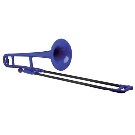 Plastikinis trombonas mėlynas pBone
