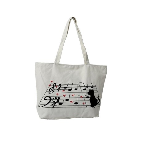 Sheet music bag white with zipper A4 Gewa