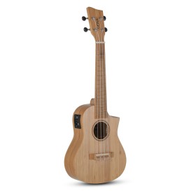 Ukulelė koncertinė Manoa Kaleo Bamboo su dėkliuku su įgarsinimu VGS