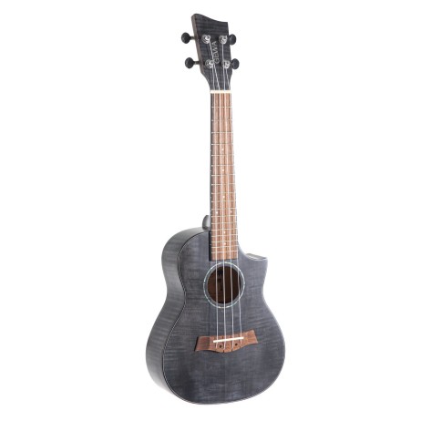 Ukulelė koncertinė Manoa su išpjova pilka su dėkliuku VGS
