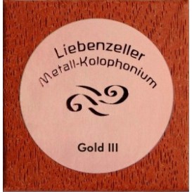 Rosin for viola/cello Gold III Liebenzeller Metall-Kolophonium