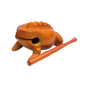 Wooden frog small Goldon