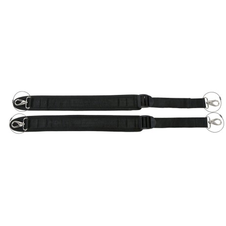Diržai (2vnt) ant peties smuiko/alto dėklui 55-80cm x 3cm paauksuoti karabinai Gewa