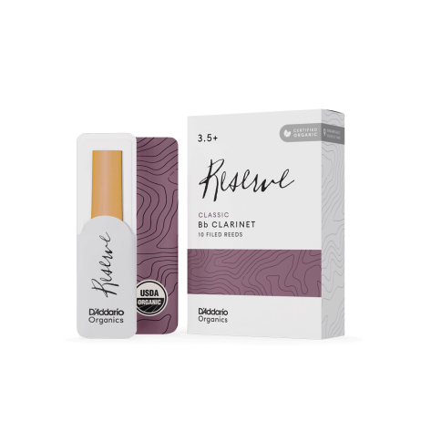 Liežuvėliai klarnetui Bb Reserve Classic 3.5+ Organics D'addario