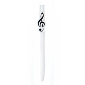 Rašiklis baltas su smuiko raktu Sebim
