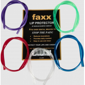 Lūpų apsauga pūtikams su breketais spalvota Faxx