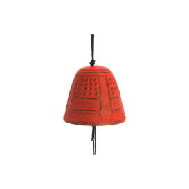 Japoniškas varpas Furin Iwachu Tsurigane 4.5cm raudonas Oigen