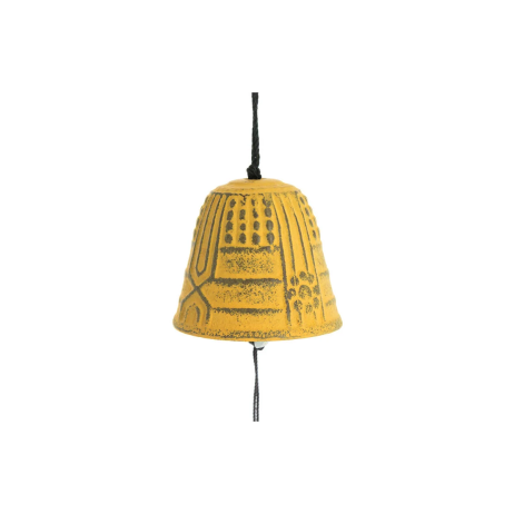 Japoniškas varpas Furin Iwachu Tsurigane 4.5cm geltonas Oigen