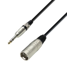 Kabelis balansinis *** XLR Male to 6.3mm stereo 3m Adam Hall