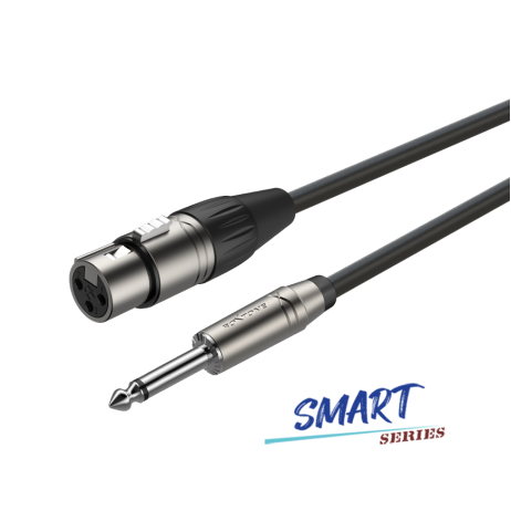 Mikrofoninis kabelis XLR female/6.3mm jack Smart 1m Roxtone