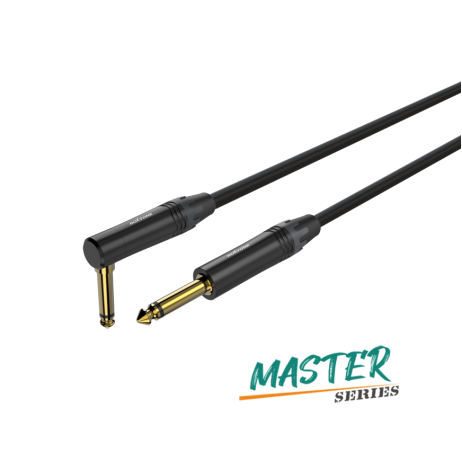Instrument cable angled 6.3 Jack mono/6.3 Jack mono Master Series 3m Roxtone