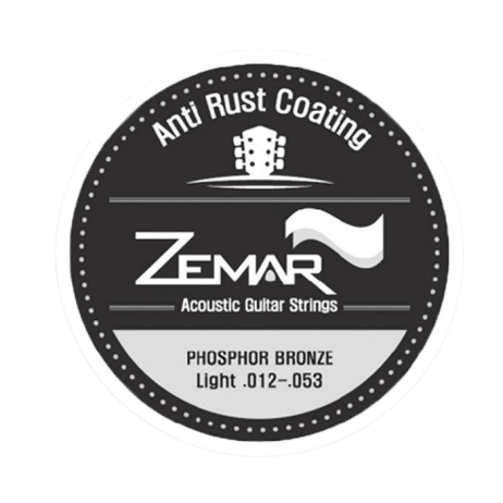 Strings for acoustic guitar phosphor bronze 12-52 Zemar