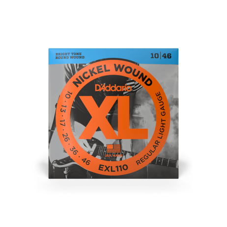 Stygos elektrinei gitarai XL Nickel 10-46 D'Addario