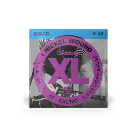 Stygos elektrinei gitarai XL Nickel 09-42 D'Addario