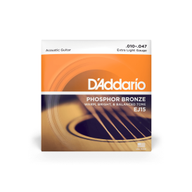Stygos akustinei gitarai EJ15 Phosphor Bronze 10-47 D'Addario