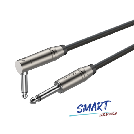Kabelis instrumentinis lenktas 6.3Jack mono/6.3Jack mono Smart Series 5m Roxtone