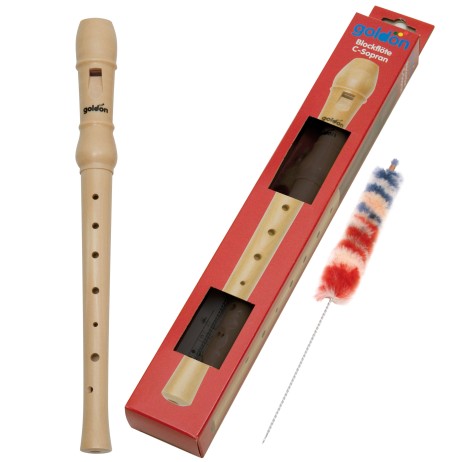 Recorder, light maple wood, German fingering Goldon