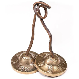 Meditation bells tingsha 7.2cm Om Mani Padme Hum Kailash