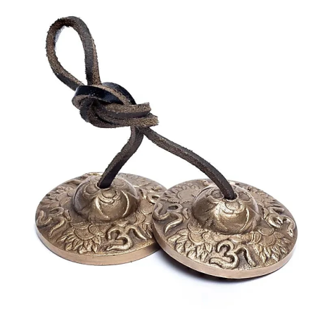 Meditation bells tingsha 6cm with lotus Ohm