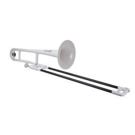 Plastikinis trombonas baltas pBone