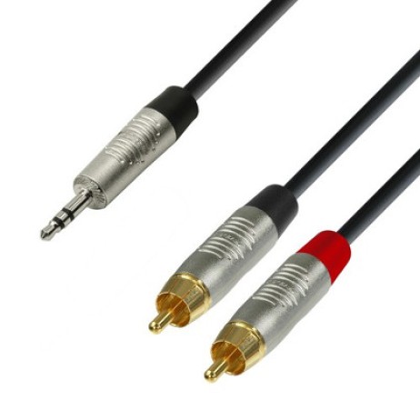 Cable audio 3.5/2xRCA 3m Adam Hall