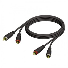 Kabelis stereo 2xRCA/2xRCA male 1m Adam Hall