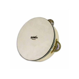 Tambourine with leather 15 cm with jingles 35285 Goldon